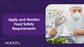 Apply and Monitor Food Safety Requirements (SQS)